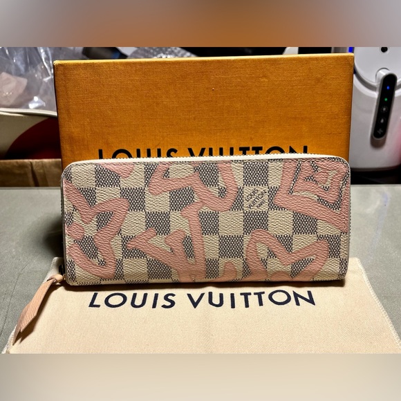 Authentic Damier Azur Tahiti Collection Clemence Wallet - Picture 1 of 12